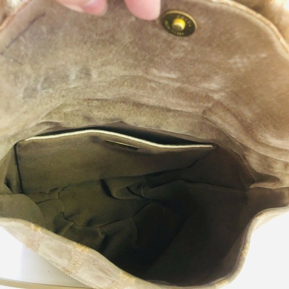 Green leather cross-body with mink & snake trim - Picture 4 of 6